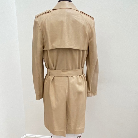 GUCCI TOM FORD PERFORATED LAMBSKIN LIGHTWEIGHT LEATHER DUSTER SIZE 10/ 44 IT - Picture 2 of 12